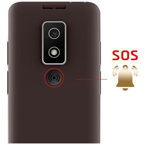Telefono Senior Con Tasti Sos 18 Giorni Di Autonomia, Marrone - Foto 5