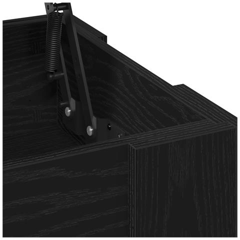 Tavolino da caffè in rovere nero - 101x49x52 cm fatto di legno ingegnerizzato - Foto 9