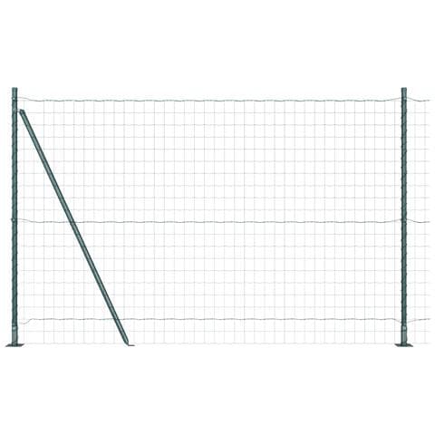 Recinzione Euro con Base in Calcestruzzo 10 x 1,5 m Verde Rete - Foto 1