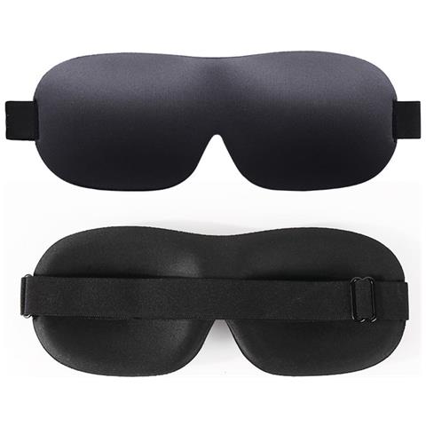 Mascherina Per Dormire Oscurante 3d Per Viaggio Aereo Con Design Ergonomico Grey - Foto 1
