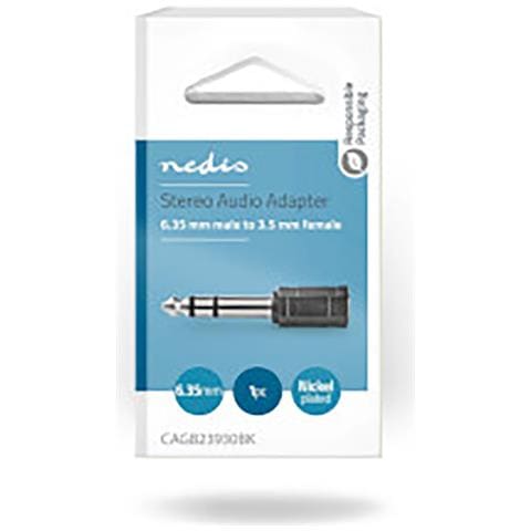 Adattatore Audio Stereo Da 6,35 Mm Maschio A 3,5 Mm Femmina Ultra Solid, Nero - Foto 4