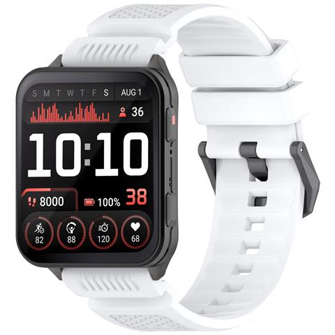 Cinturino In Silicone Compatibile Con Garmin Venu X1: Sportivo, Traspirante E Confortevole White - Foto 5