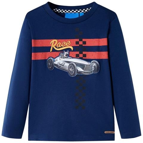 Maglietta Bambini Maniche Lunghe Blu Marino 116 - Foto 1