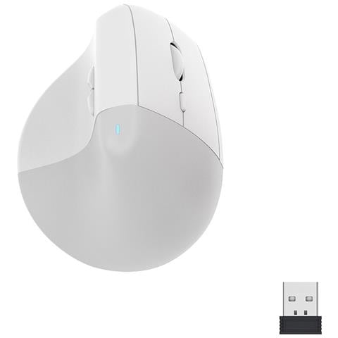 Mouse Ergonomico Bluetooth A Doppia Modalità Ricaricabile Con Dpi Regolabile White - Foto 1