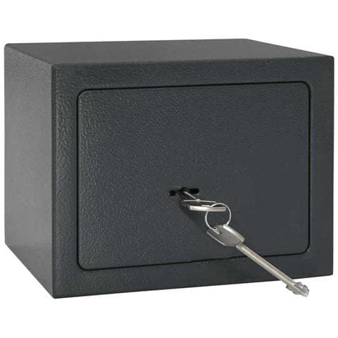 Cassaforte con blocco Grigio 17 x 23 x 17 cm Acciaio - Foto 2