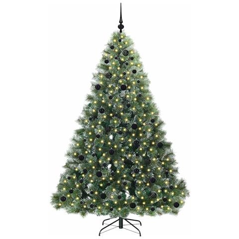 Albero di Natale artificiale con 300 LED Verde 210 cm PE e PVC - Foto 2