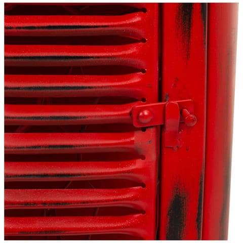 Portabottiglie Trattore In Legno E Metallo Rosso 84x40x185h - Foto 8