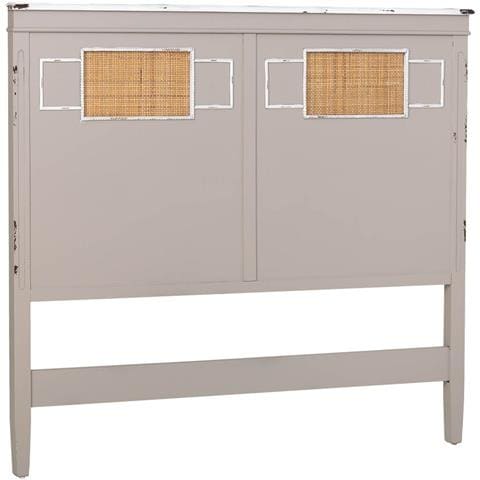 Testiera In Legno Con Griglia Grigio 150x6x130 - Foto 1