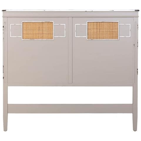 Testiera In Legno Con Griglia Grigio 150x6x130 - Foto 2