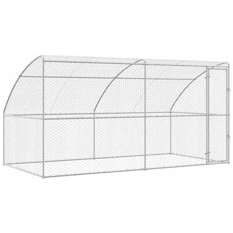 Cuccia per cani 2 pcs Argento 4 x 2 x 2 m Acciaio zincato - Foto 1