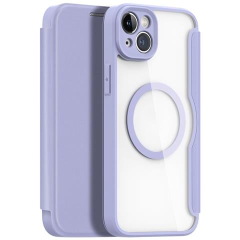 Cover con Tapa per iPhone 14 Plus - Pelle /PU, Viola, MagSafe - Foto 1