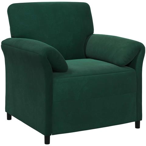 Divano 1 posto Verde Scuro 88 x 83 x 95 cm Velluto - Foto 1