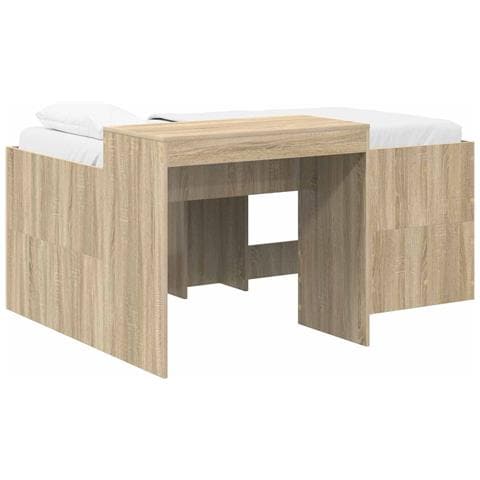 Letto alto per bambini con scrivania Rovere Sonoma - Foto 1
