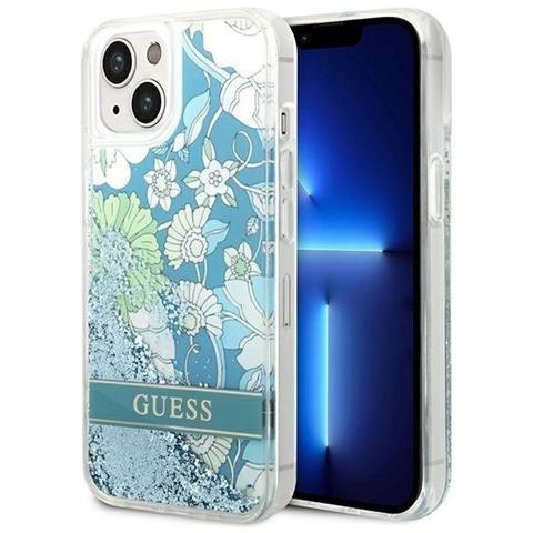 Guess Guhcp14mlflsn Iphone 14 Plus 6.7 Verde / Verde Deklas Flower Liquid Glitter - Foto 1