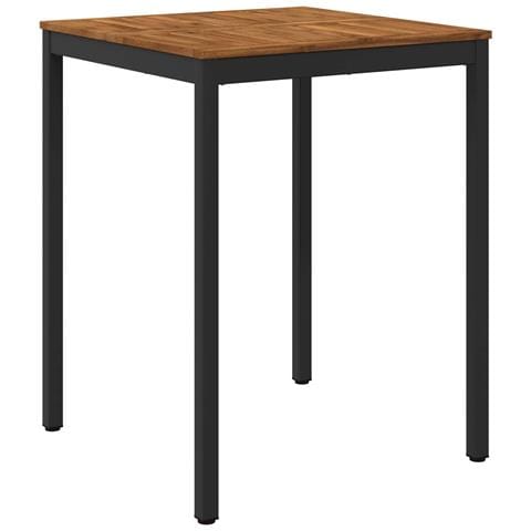Tavolo Bar da Giardino Naturale e Nero 80 x 80,5 x 105 cm - Foto 1