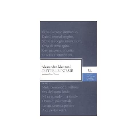 Alessandro Manzoni - Tutte le poesie - Foto 1