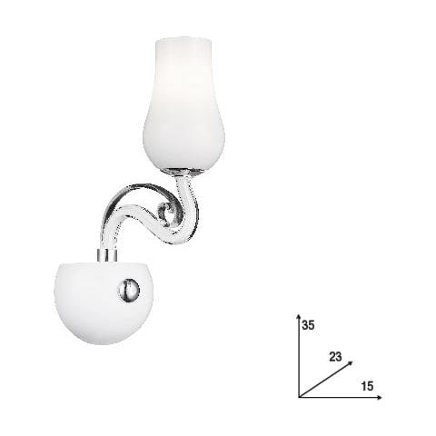 I-ANGEL / AP1 - Applique a un braccio con decorazione cromata 40 watt E14 - Foto 2
