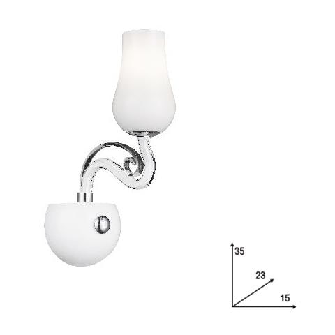 I-ANGEL / AP1 - Applique a un braccio con decorazione cromata 40 watt E14 - Foto 1