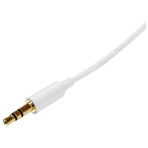 Cavo audio stereo slim da 3,5 mm bianco 3 m - M / M - Foto 2