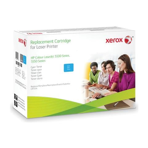 TONER COMPATIBILE - 003R99722  per C9731A Ciano per LaserJet 5500 / 5550 Capacità 12000 Pagine - Foto 2