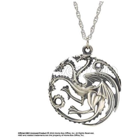 Collana Game Of Thrones Pendant E Necklace Targaryen Sigil (sterling Silver)  - Foto 2