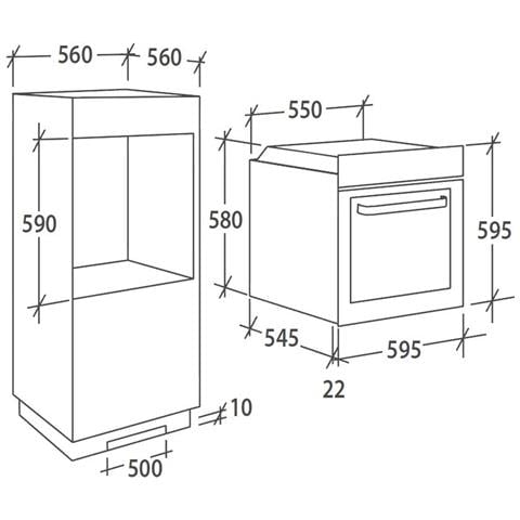 Forno Elettrico da Incasso FCC603AV Capacità 65 L Multifunzione Ventilato Colore Avorio - Foto 2