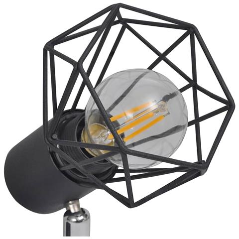 Faretto Industriale Nero con 2 Lampadine a Incandescenza a LED - Foto 6