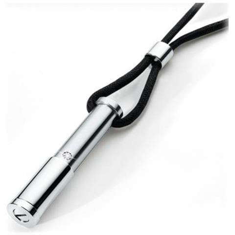 Collana Acciaio Doppio Gioco Pendente Cilindrico Diamante Rif. S8905 - Foto 1
