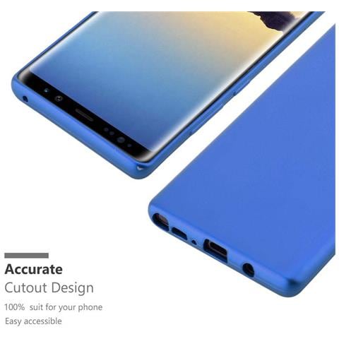 Custodia Compatibile Con Samsung Galaxy Note 8 In Blu Metallico - Coperchio Protettivo In Silicone Tpu Flessibile - Foto 9