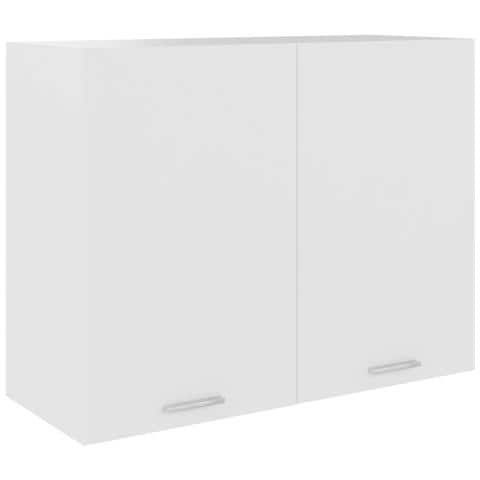 Mobile Pensile “Lyon” Bianco 80x31x60 cm in Legno Multistrato - Foto 1