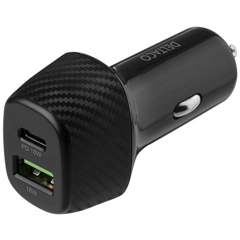 Usbc-car120 Caricabatterie Per Dispositivi Mobili Nero Auto (Car Charger With Quick Charge Usb-c & Usb-a - Foto 4