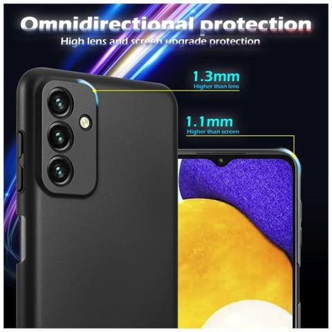 Custodia Compatibile Con Samsung Galaxy A13 5g In Nero Metallo - Hard Case Coperchio Protettivo In Look Metallico Contro I Graffi E Gli Urti - Foto 2