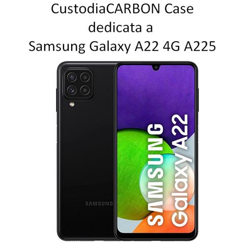 Maxy Custodia B-case Tpu Silicone Cover Case Per Samsung Galaxy A22 4g A225 Carbon Metal Black - Foto 2