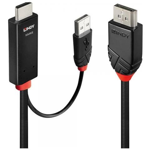 41498 Cavo E Adattatore Video 1 M Hdmi + Usb Type-a Displayport Nero - Foto 1