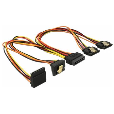 60148 Cavo Sata 0,3 M Sata A 15 Pin 4 X Sata 15-pin Beige, Arancione, Rosso, Giallo - Foto 1