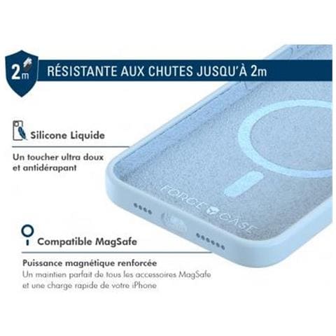 Cover Rinforzata In Silicone Compatibile Magsafe Per Iphone 15 Plus, Blu - Foto 3