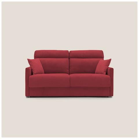 Margot Divano letto matrimoniale con schienale morbido alto in tessuto T02 196 cm (mat. 160x197) rosso - Foto 3