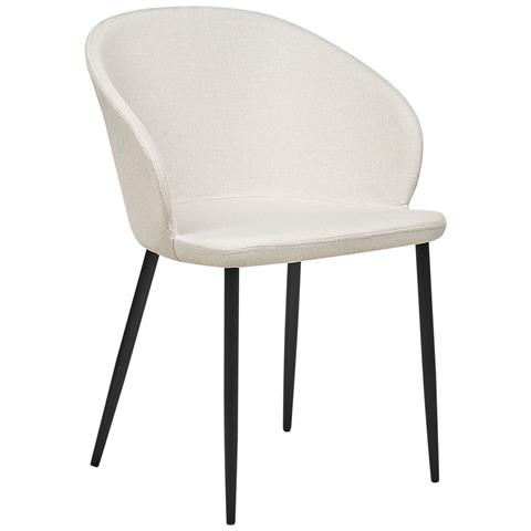Set Di 2 Sedie Da Pranzo Tessuto Beige Chiaro Mason - Foto 8