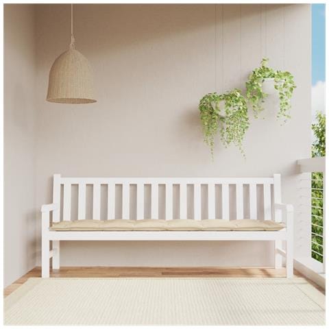 Cuscino Per Panca Beige 200x50x7 Cm In Tessuto Oxford - Foto 1