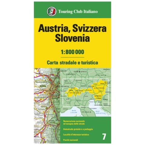 Austria, Svizzera, Slovenia 1:800.000. Carta Stradale E Turistica - Foto 1