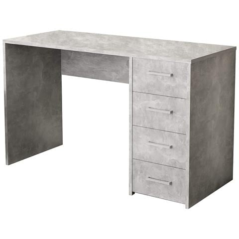 Scrivania Porta Pc In Legno Nobilitato Con 4 Cassetti Cuba - Grey - Foto 1