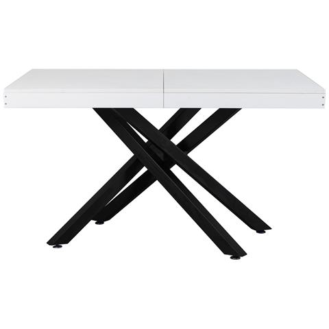 Tavolo Da Pranzo Cucina Allungabile Estensibile 90 X 140 Fino A 220 Cm Bianco - Foto 5