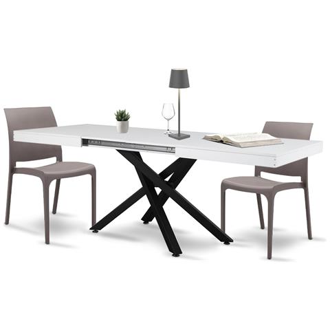 Tavolo Da Pranzo Cucina Allungabile Estensibile 90 X 140 Fino A 220 Cm Bianco - Foto 1