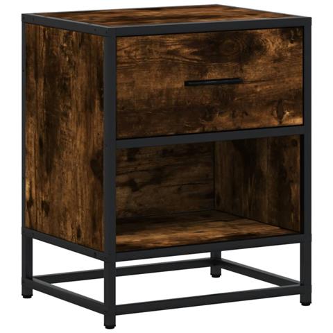 Comodino Rovere Fumo 40x31x50 Cm In Truciolato - Foto 2