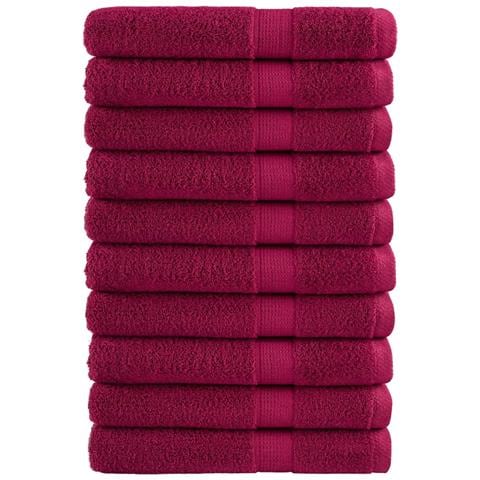 Asciugamani Sauna SOLUND 10 pz Bordeaux 80x200cm 600gsm - Foto 1