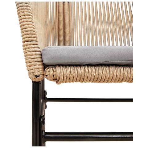 Sedie da Giardino 2pz con Cuscini Marrone in Polyrattan - Foto 2