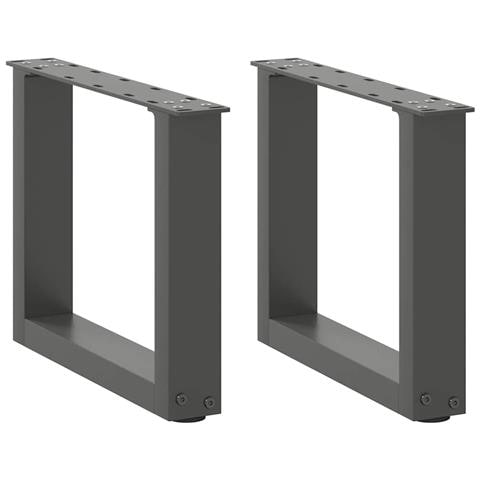 Gambe Tavolino Caffè A U 2 Pz Antracite 40x(30-31)cm In Acciaio - Foto 1
