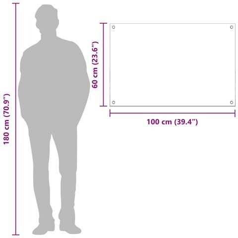 Schienale da cucina  grigio scuro 100x60x0,6 cm in vetro temperato - Foto 5