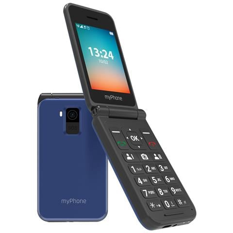Telefono A Conchiglia 4g Lte 2.8"" Doppia Sim 6 Giorni, Blu Scuro - Foto 1