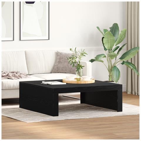 Tavolino da caffè in rovere nero - 100x100x35 cm in legno ingegnerizzato - Foto 2